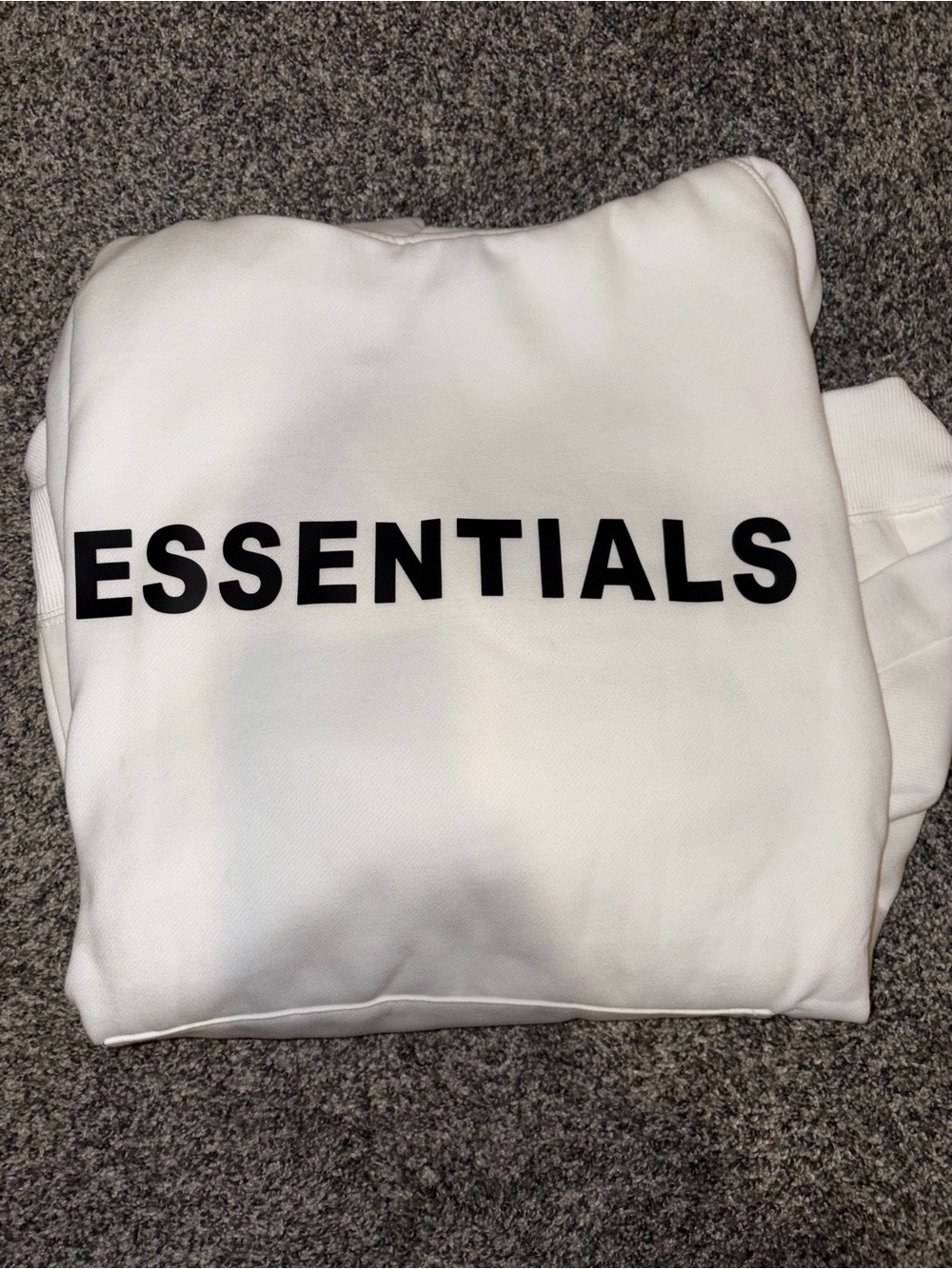 Brand NWT Fear of God ESSENTIALS White Sweatshirt with Black Logo